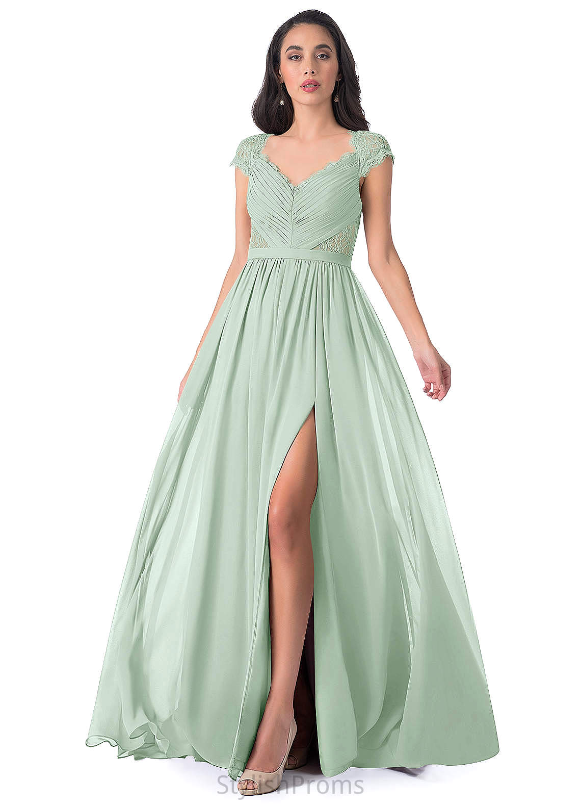 Abagail Trumpet/Mermaid Sleeveless Natural Waist One Shoulder Floor Length Bridesmaid Dresses