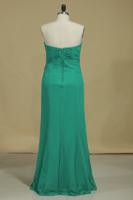 2024 Sweetheart Sheath Bridesmaid Dress With Ruffles Chiffon