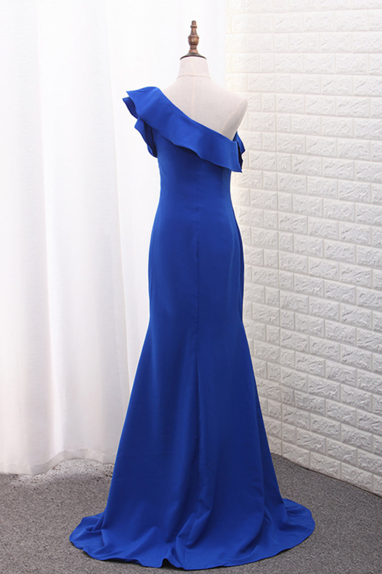 2024 New Arrival One Shoulder Evening Dresses Mermaid Satin