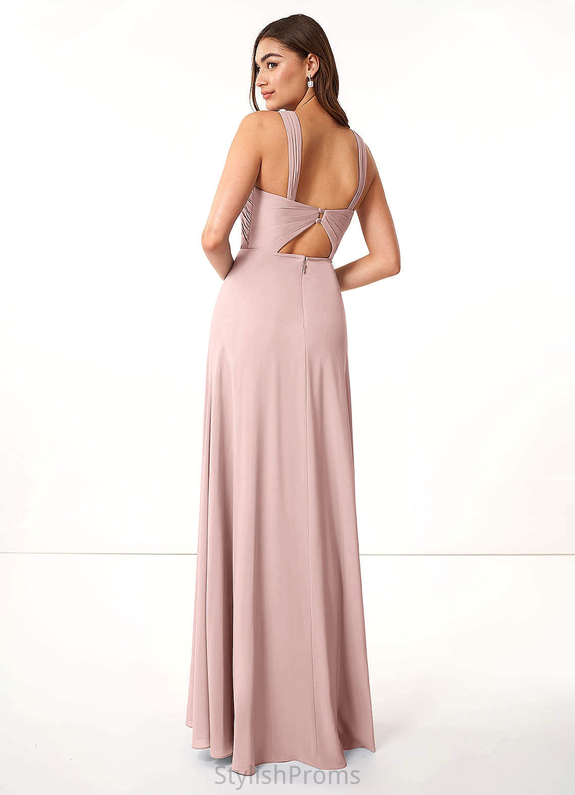 Sara Natural Waist Trumpet/Mermaid Sleeveless Floor Length Bridesmaid Dresses