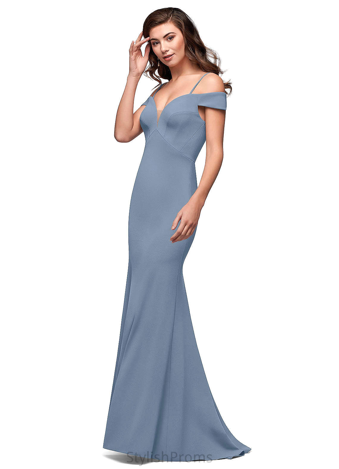 Lillianna Floor Length Sleeveless Trumpet/Mermaid Natural Waist Scoop Bridesmaid Dresses