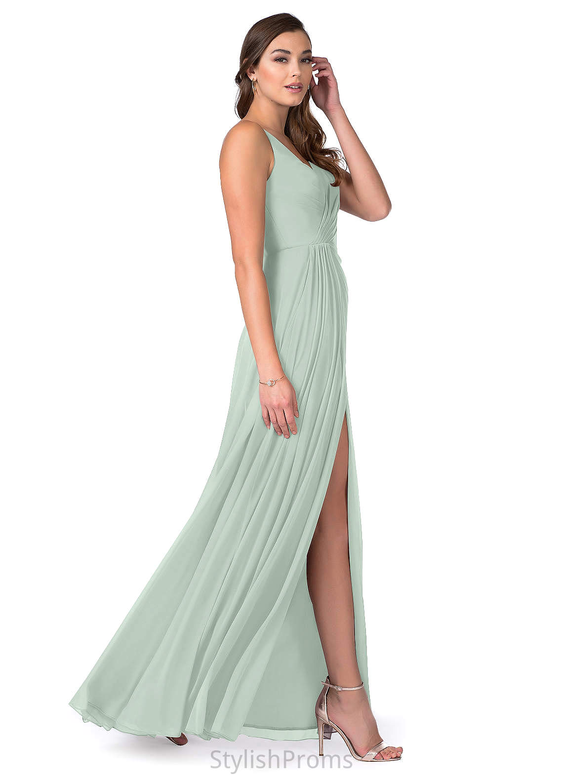 Piper Trumpet/Mermaid Sleeveless Natural Waist Spaghetti Staps Floor Length Bridesmaid Dresses