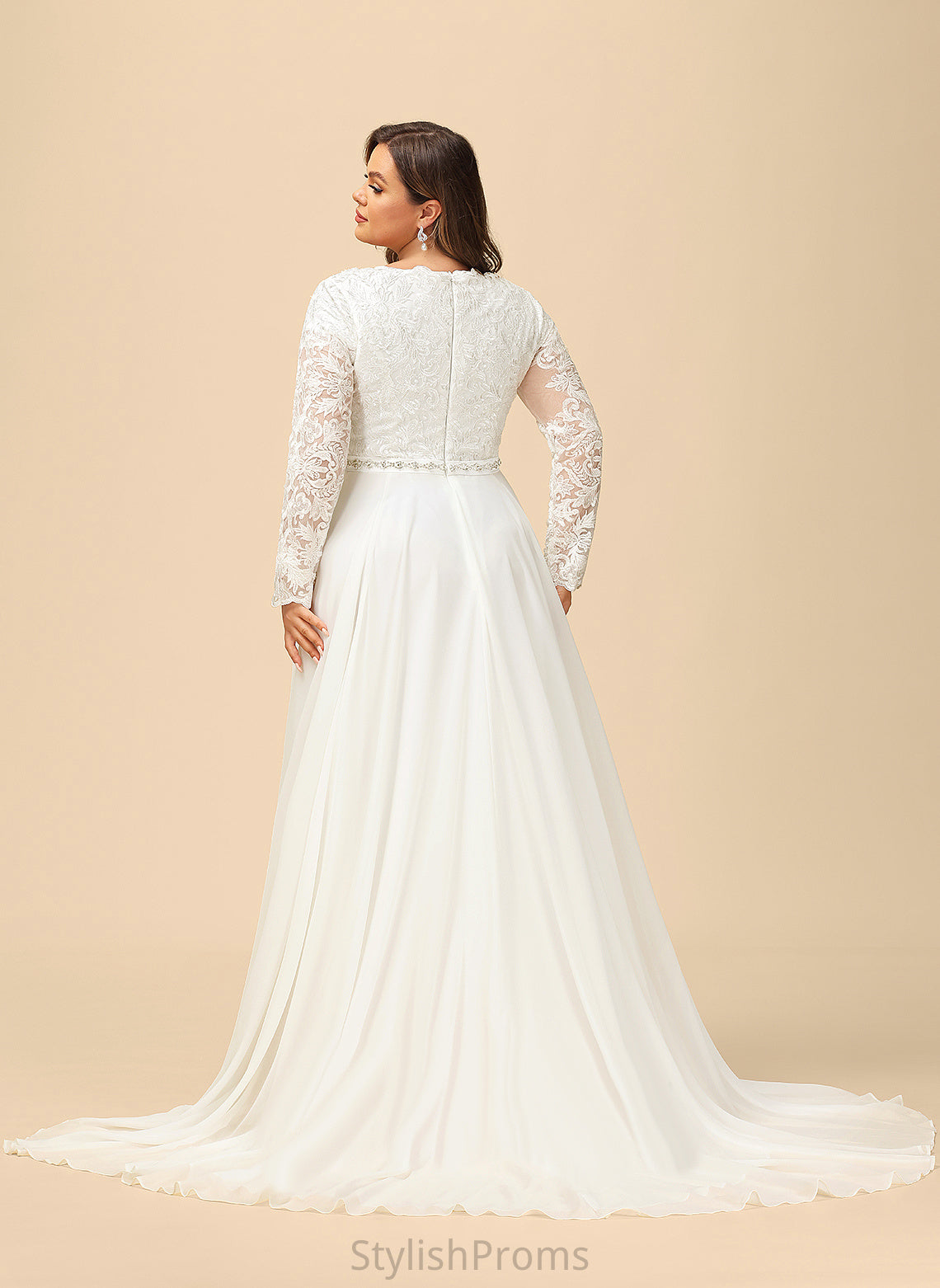 Wedding Dresses Train Dress With Chiffon Lace Court Beading A-Line Zara Wedding