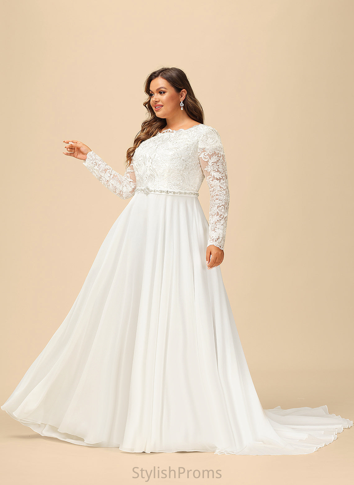 Wedding Dresses Train Dress With Chiffon Lace Court Beading A-Line Zara Wedding