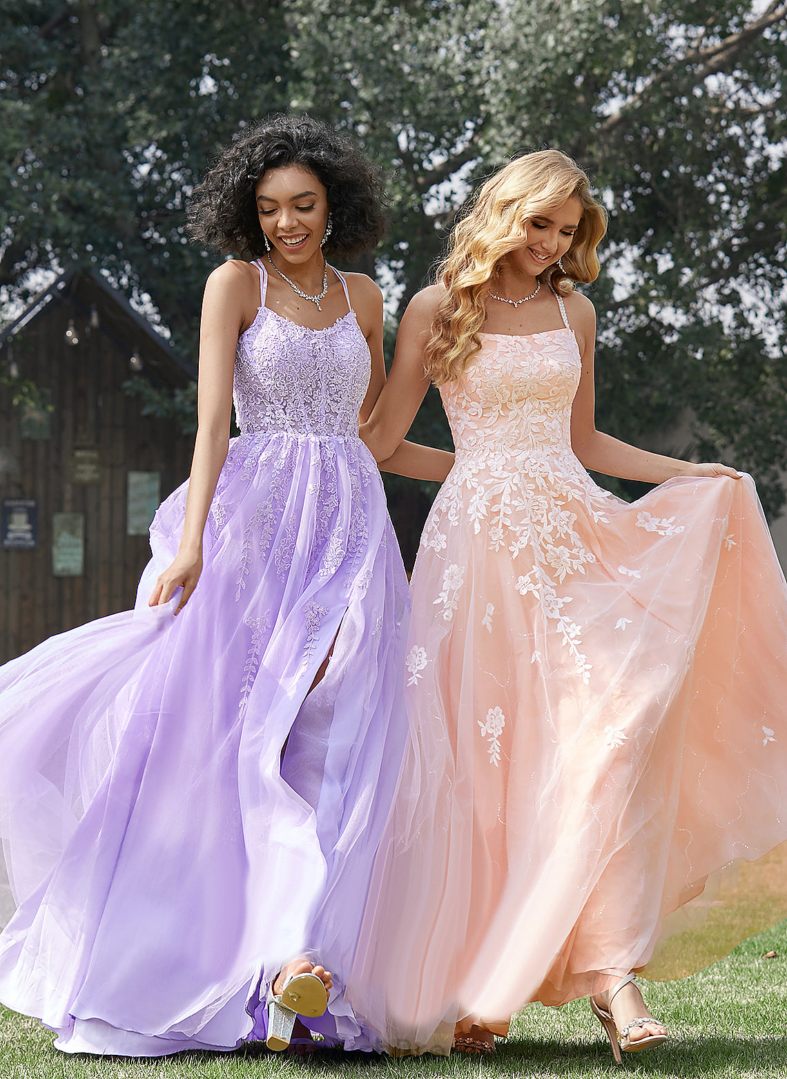 Sweep Train Scoop With Tulle Ball-Gown/Princess Zion Lace Sequins Prom Dresses