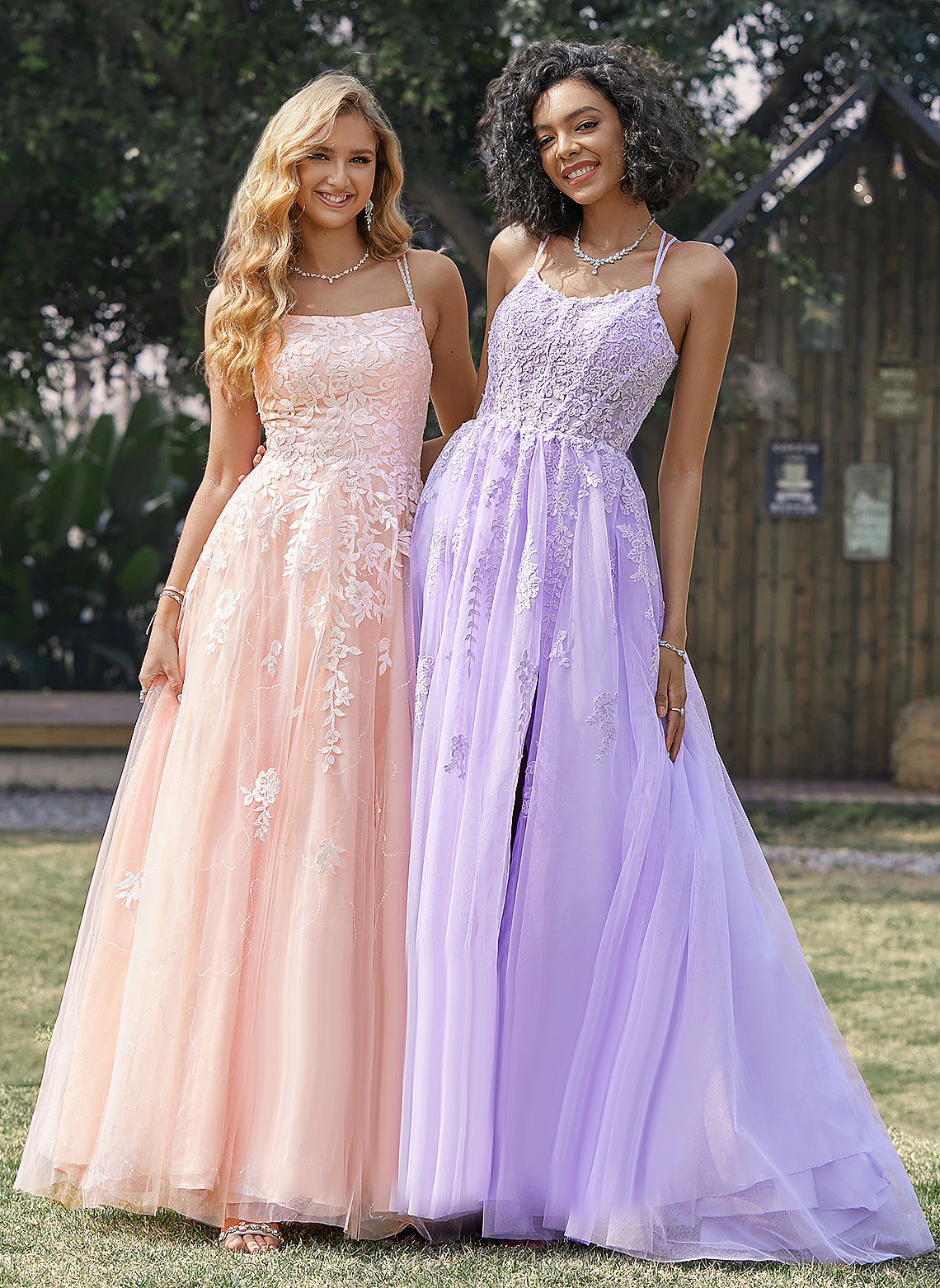 Tulle Floor-Length Square With Prom Dresses Sequins Frida Ball-Gown/Princess Lace