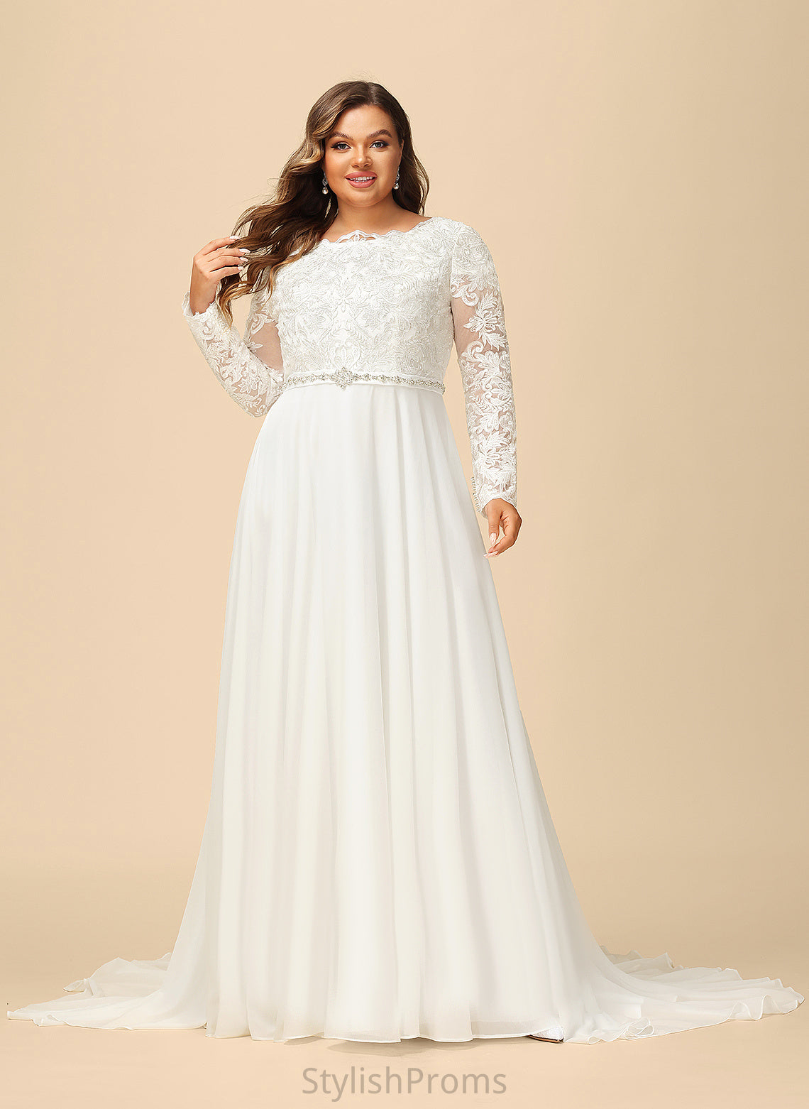 Wedding Dresses Train Dress With Chiffon Lace Court Beading A-Line Zara Wedding