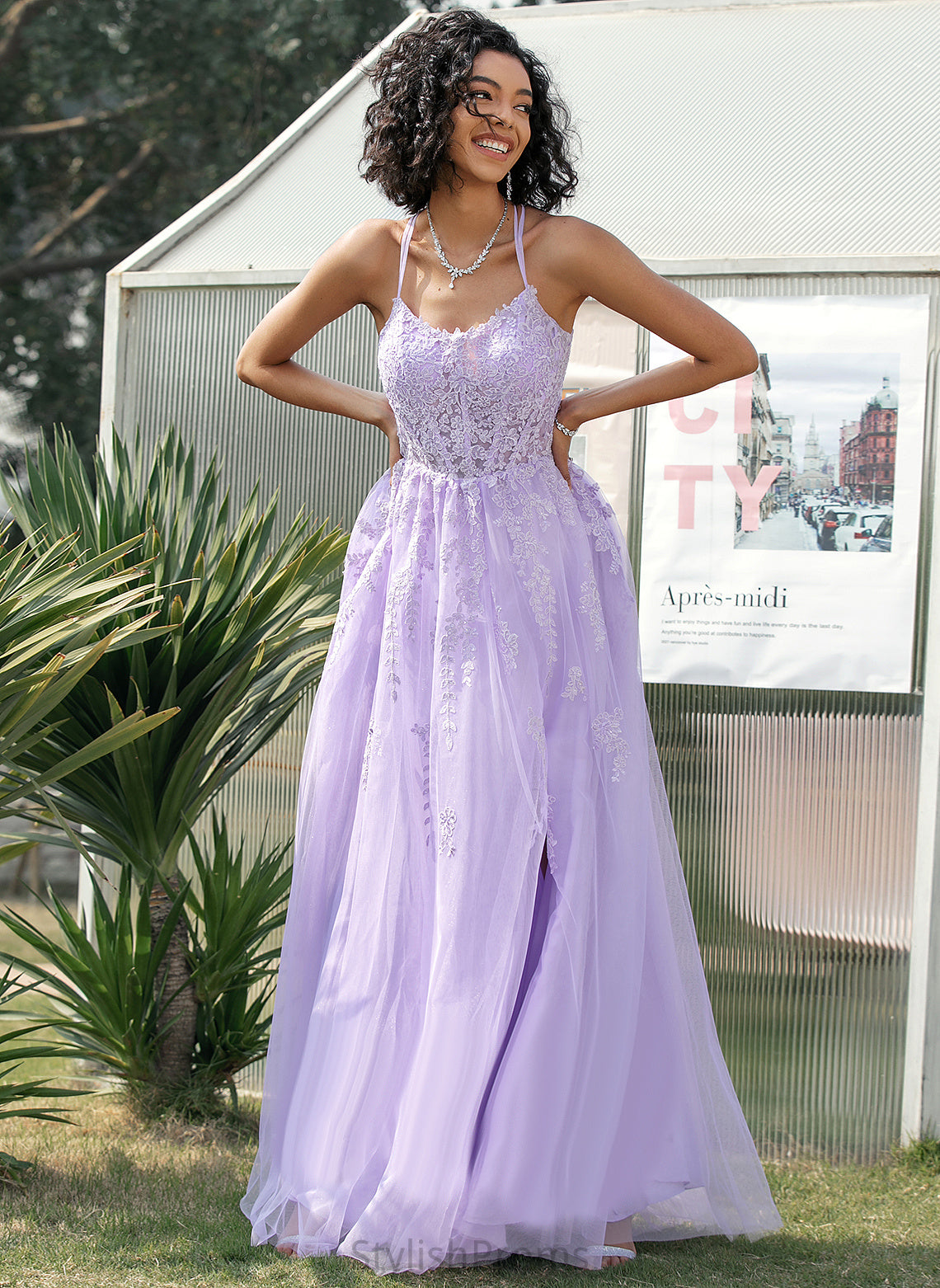 Sweep Train Scoop With Tulle Ball-Gown/Princess Zion Lace Sequins Prom Dresses